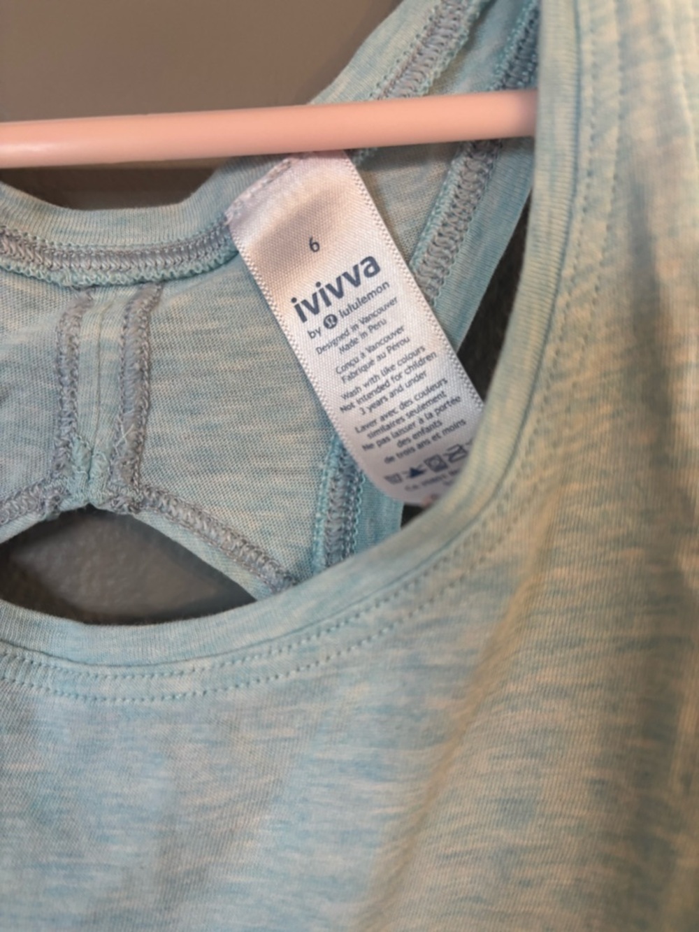 Ivivva Light Blue Racerback Tank for Kids - Picture 2 of 3